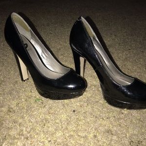 Sexy black platform heels.